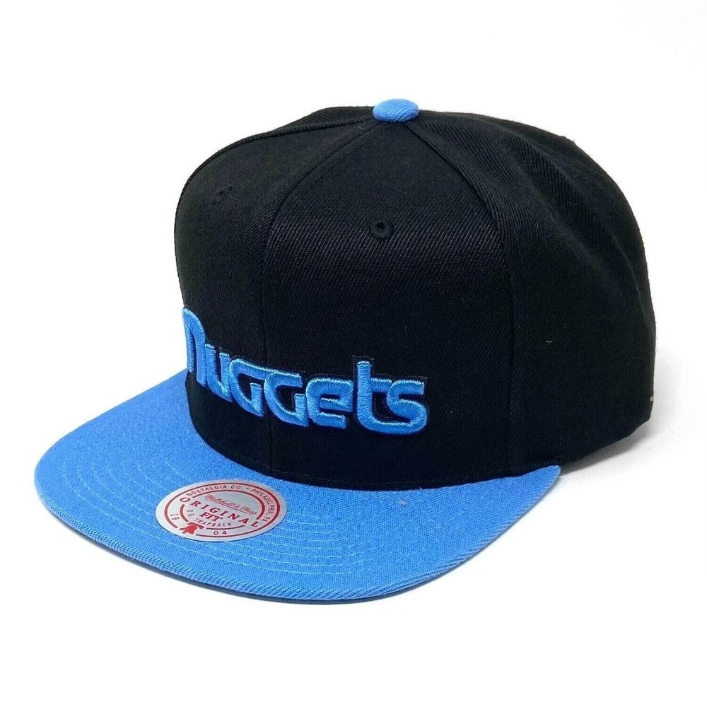 Mitchell & Ness Denver Nuggets NBA Reload Black Hardwood Classics Snapback Hat - Picture 3 of 4